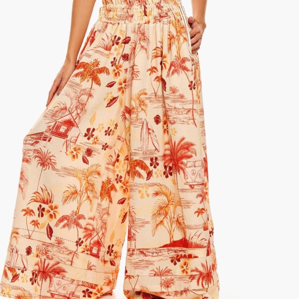 Agua Bendita Sunset Paradise Wide-Leg Pants
